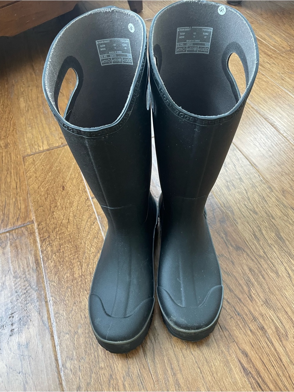 Bogs Black Tall Waterproof Rain & Snow Boots Size 10 men’s!